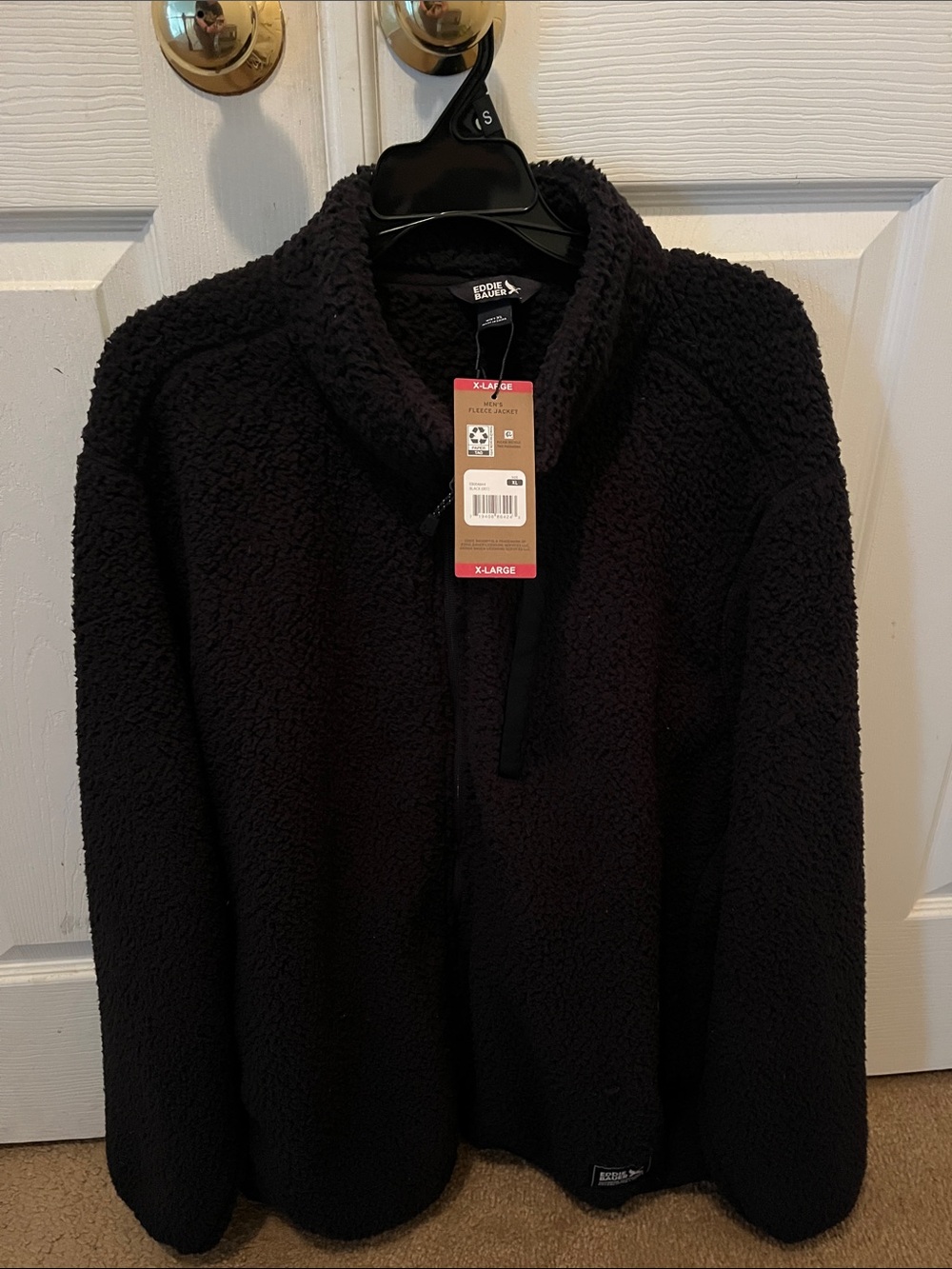 Eddie Bauer Black Sherpa Pullover Jacket